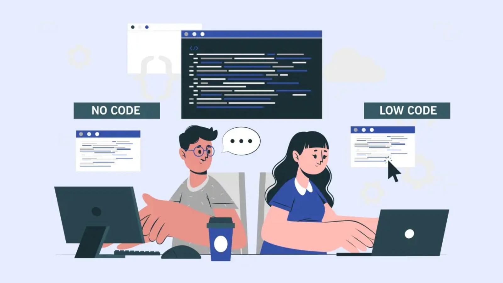 Low-Code vs No-Code illustration
