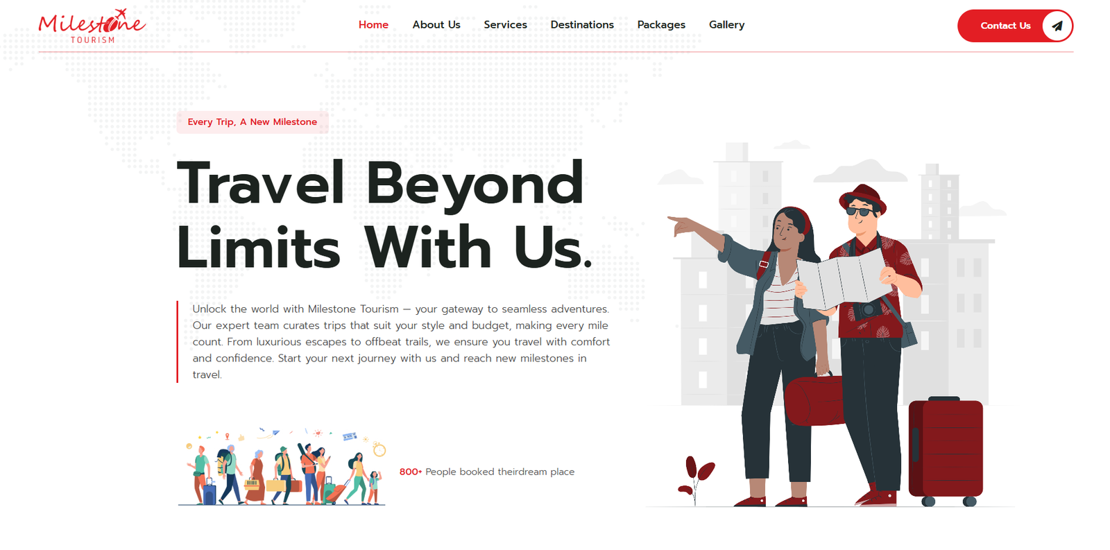 Milestone Tourism Website